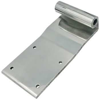 Square Rear Door Hinge - Polished Aluminium